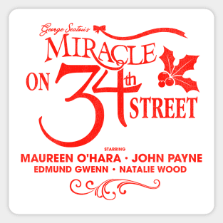 Miracle On 34th Street Movie Title Sticker